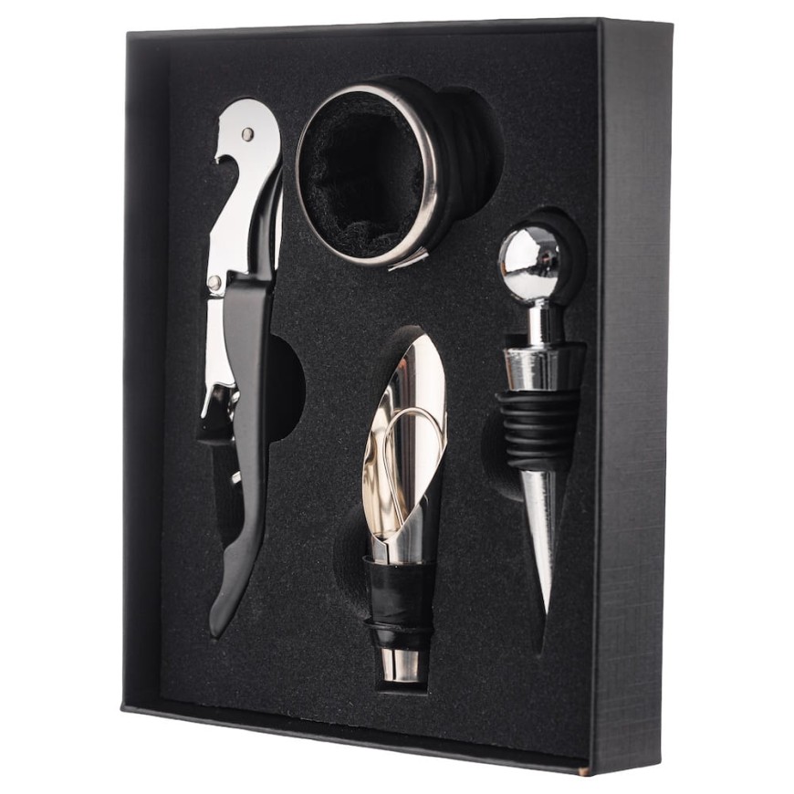 Set Tirbușon 4 Piese – Accesorii Complete pentru Vin